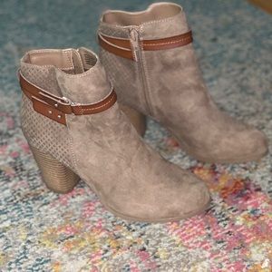 Madden Girl light brown booties